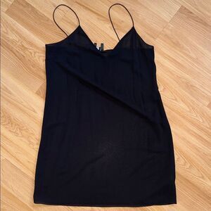 Theory Black Slip Dress Medium